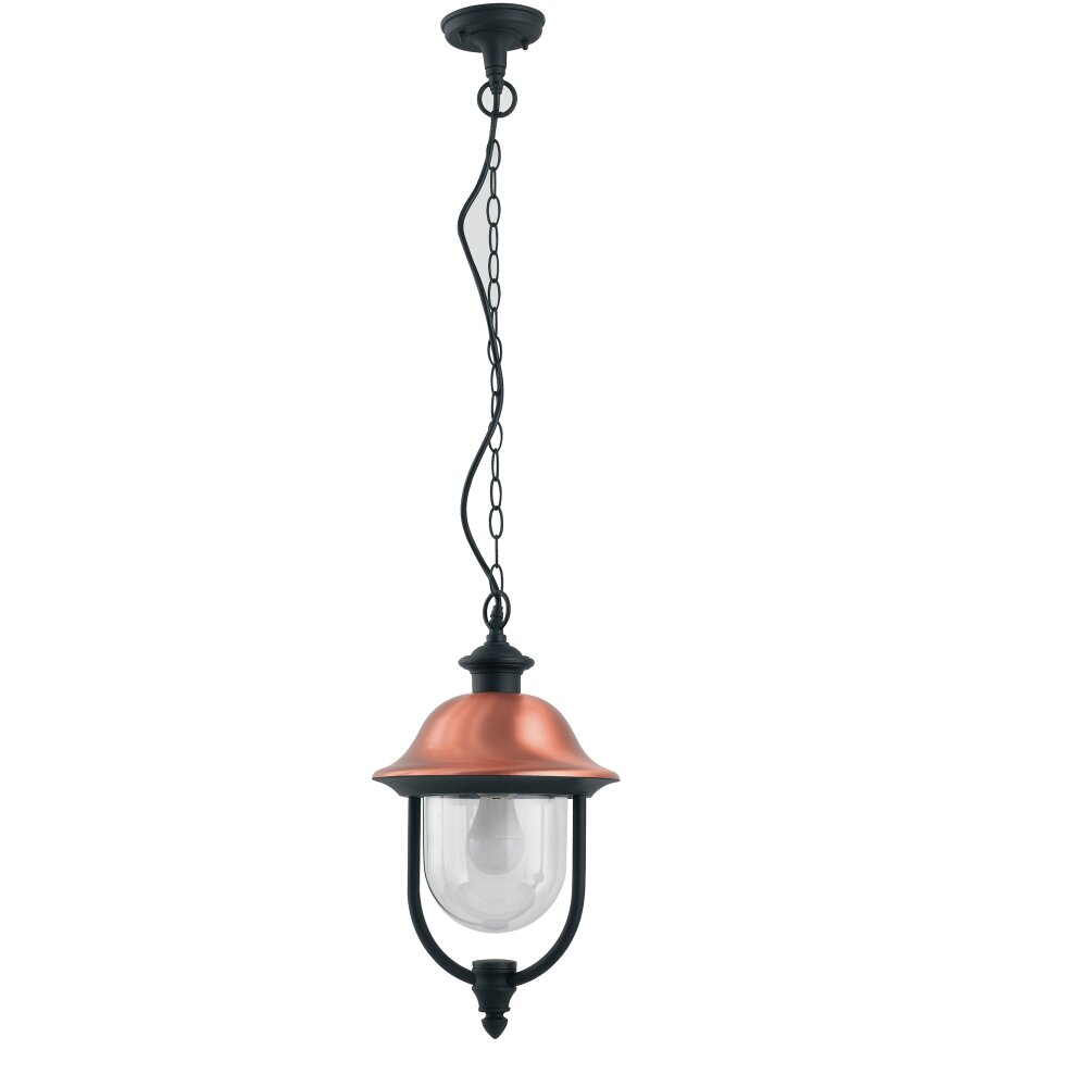 Lutec Venezia Außenhängeleuchte Anthrazit, Kupferfarben, 1-flammig main product photo