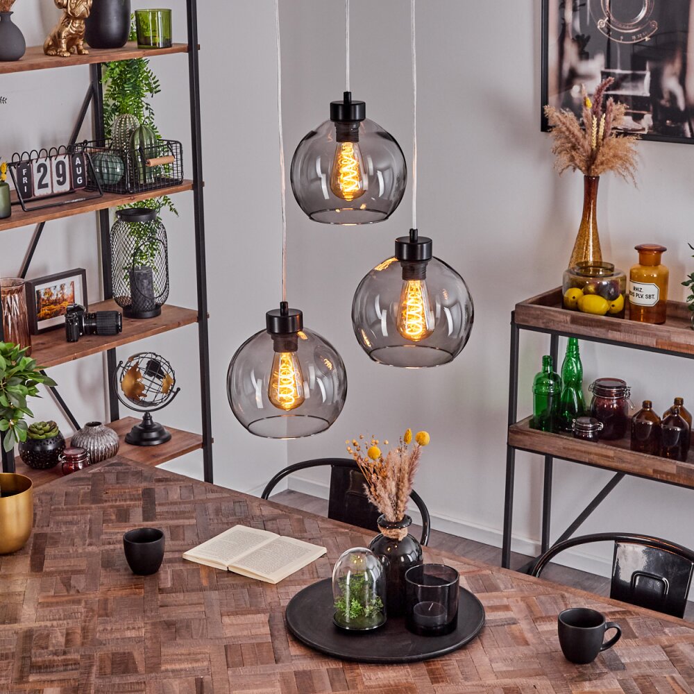 Andeer Pendelleuchte Schwarz, 3-flammig main product photo