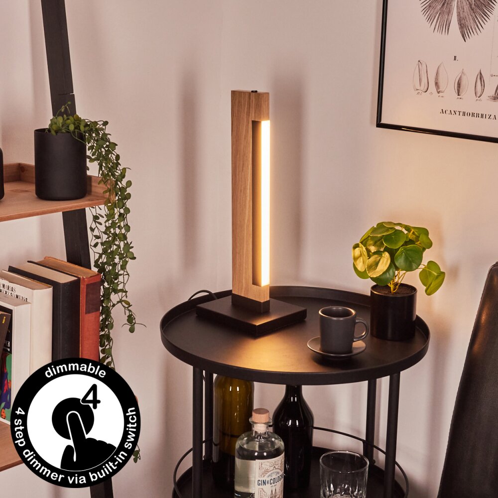 Inzino Tischleuchte LED Naturfarben, Schwarz, 1-flammig main product photo