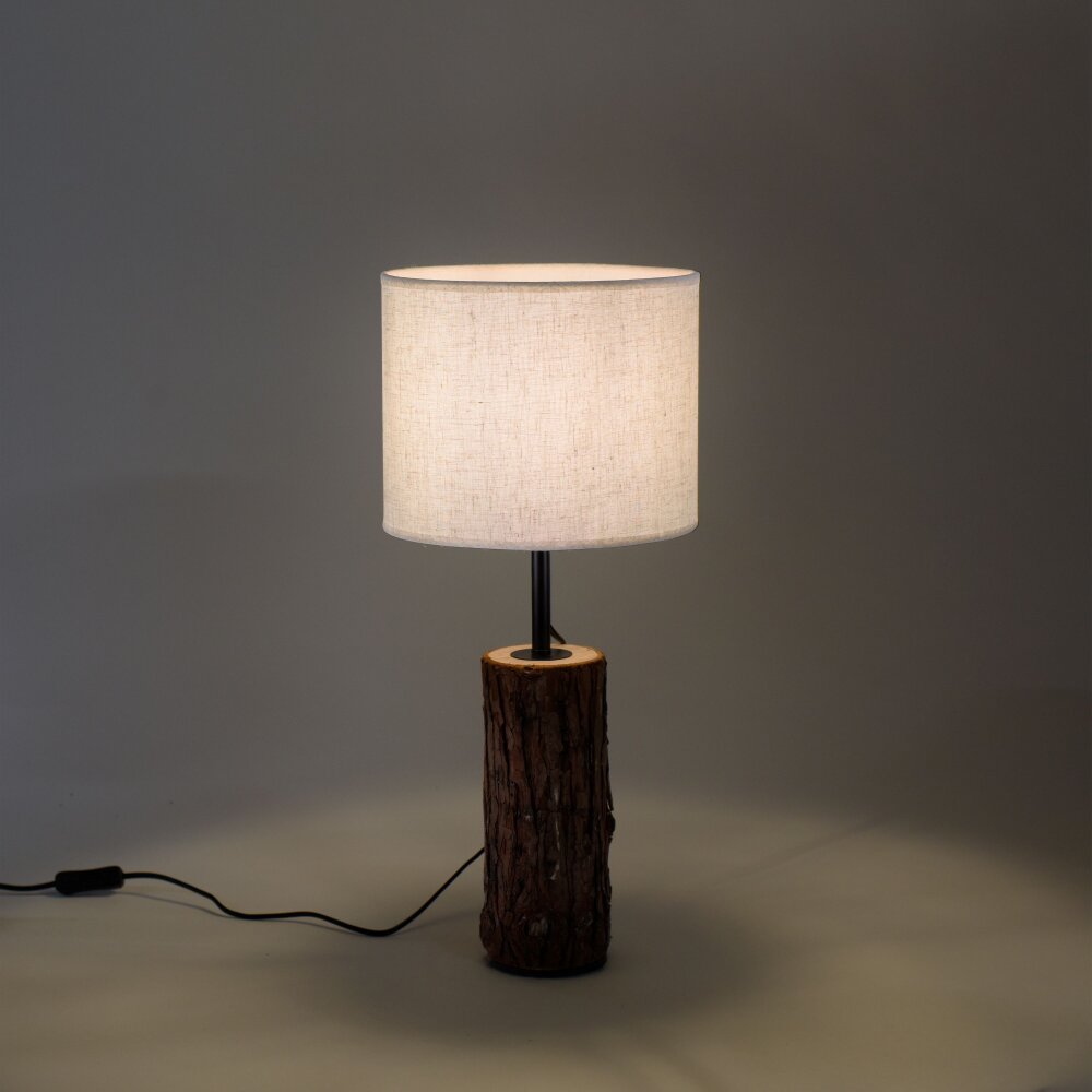 Leuchten Direkt BARK Tischleuchte Naturfarben, Schwarz, 1-flammig main product photo