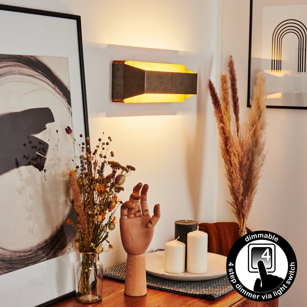 Clarens Wandleuchte LED Braun, Grau, 1-flammig main product photo