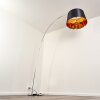 Lillby Bogenstehlampe Grau, 1-flammig, Stoffschirm
