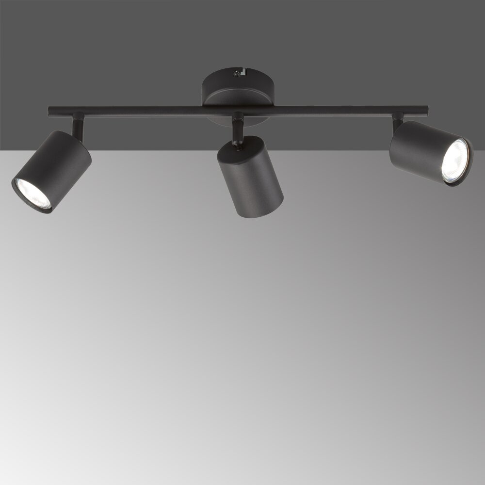 Fischer & Honsel Vano Deckenleuchte Schwarz, 3-flammig main product photo