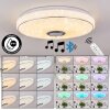 Cham Deckenleuchte LED Chrom, Weiß, 2-flammig, Fernbedienung, Farbwechsler Cham Deckenleuchte LED Chrom, Weiß, 2-flammig, Fernbedienung, Farbwechsler