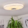 Cham Deckenleuchte LED Chrom, Weiß, 2-flammig, Fernbedienung, Farbwechsler Cham Deckenleuchte LED Chrom, Weiß, 2-flammig, Fernbedienung, Farbwechsler