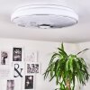 Cham Deckenleuchte LED Chrom, Weiß, 2-flammig, Fernbedienung, Farbwechsler Cham Deckenleuchte LED Chrom, Weiß, 2-flammig, Fernbedienung, Farbwechsler