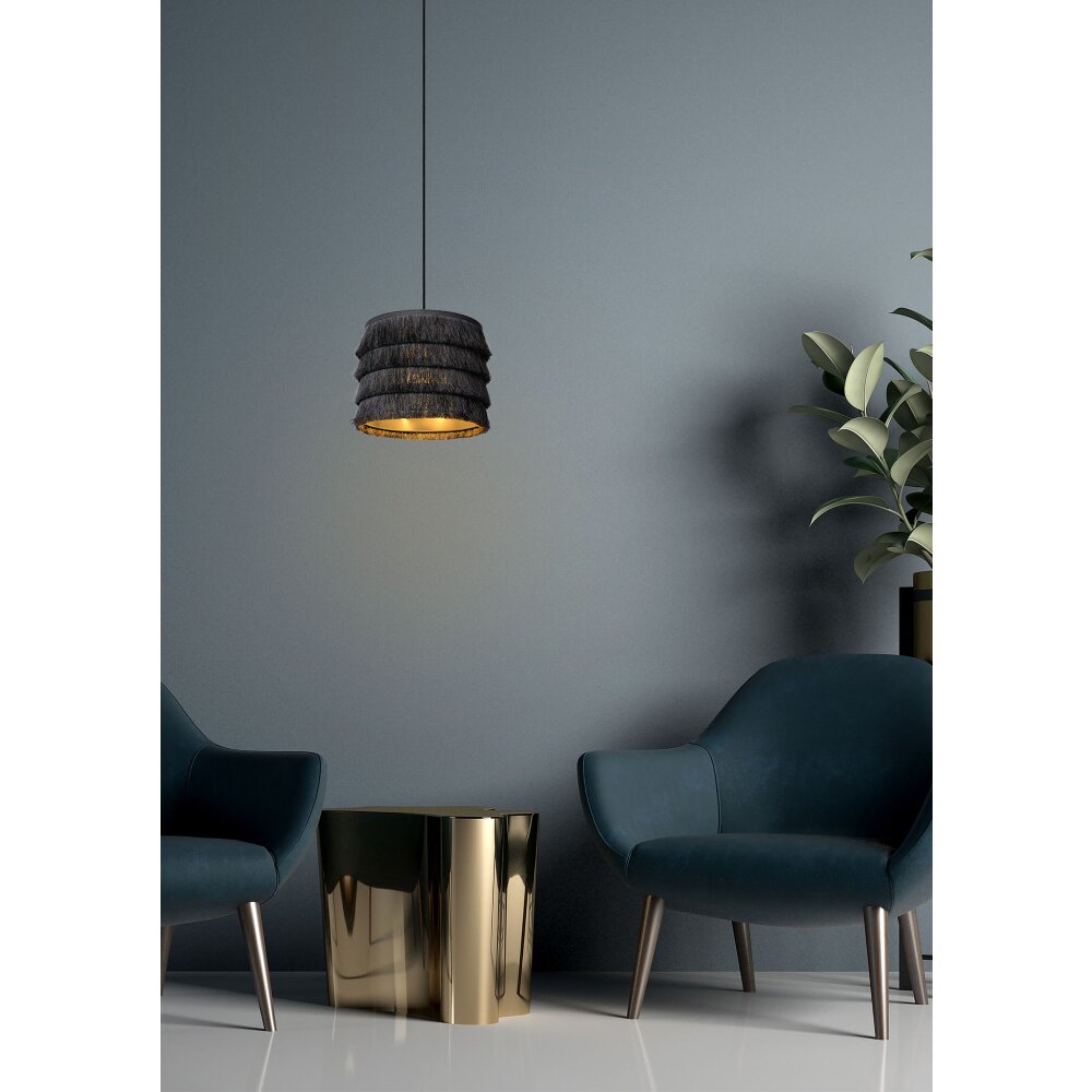 Lucide TOGO Pendelleuchte Schwarz, 1-flammig main product photo
