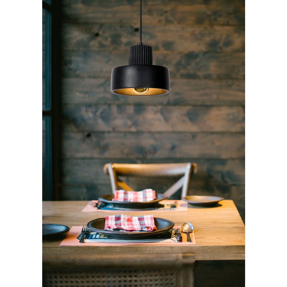 Lucide OPHELIA Pendelleuchte Schwarz, 1-flammig main product photo