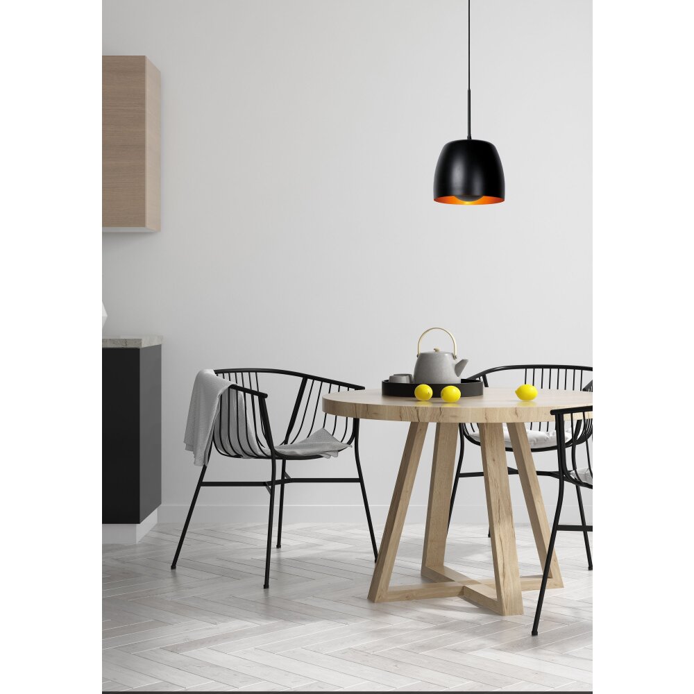 Lucide NOLAN Pendelleuchte Schwarz, 1-flammig main product photo