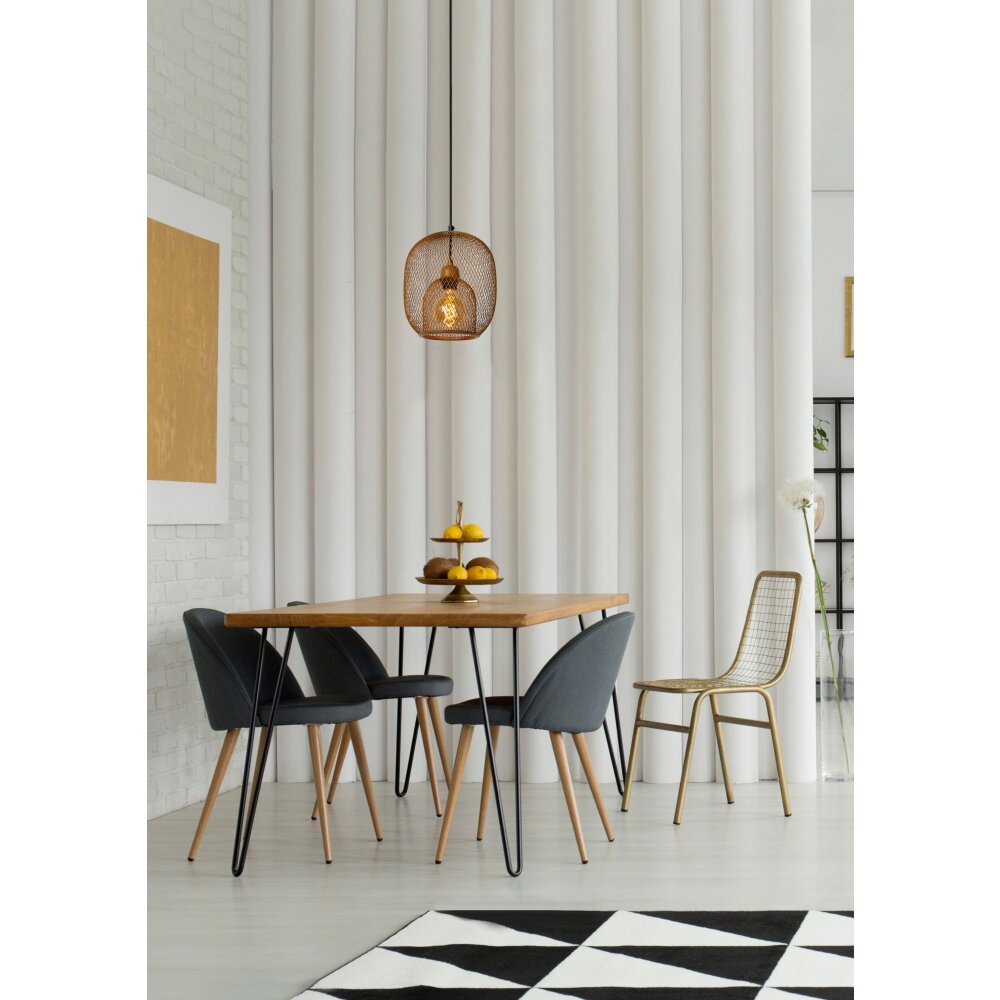 Lucide JERREL Pendelleuchte Braun, 1-flammig main product photo