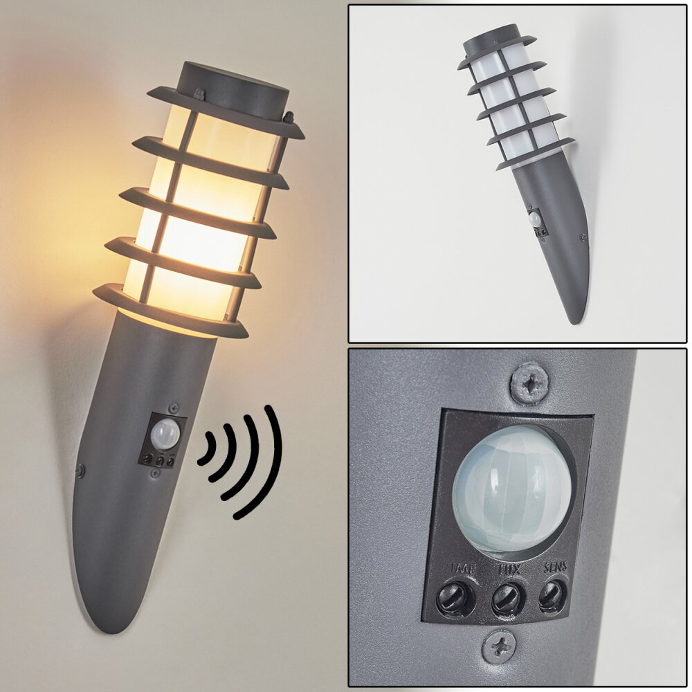 Tunes Außenwandleuchte Anthrazit, 1-flammig, Bewegungsmelder main product photo
