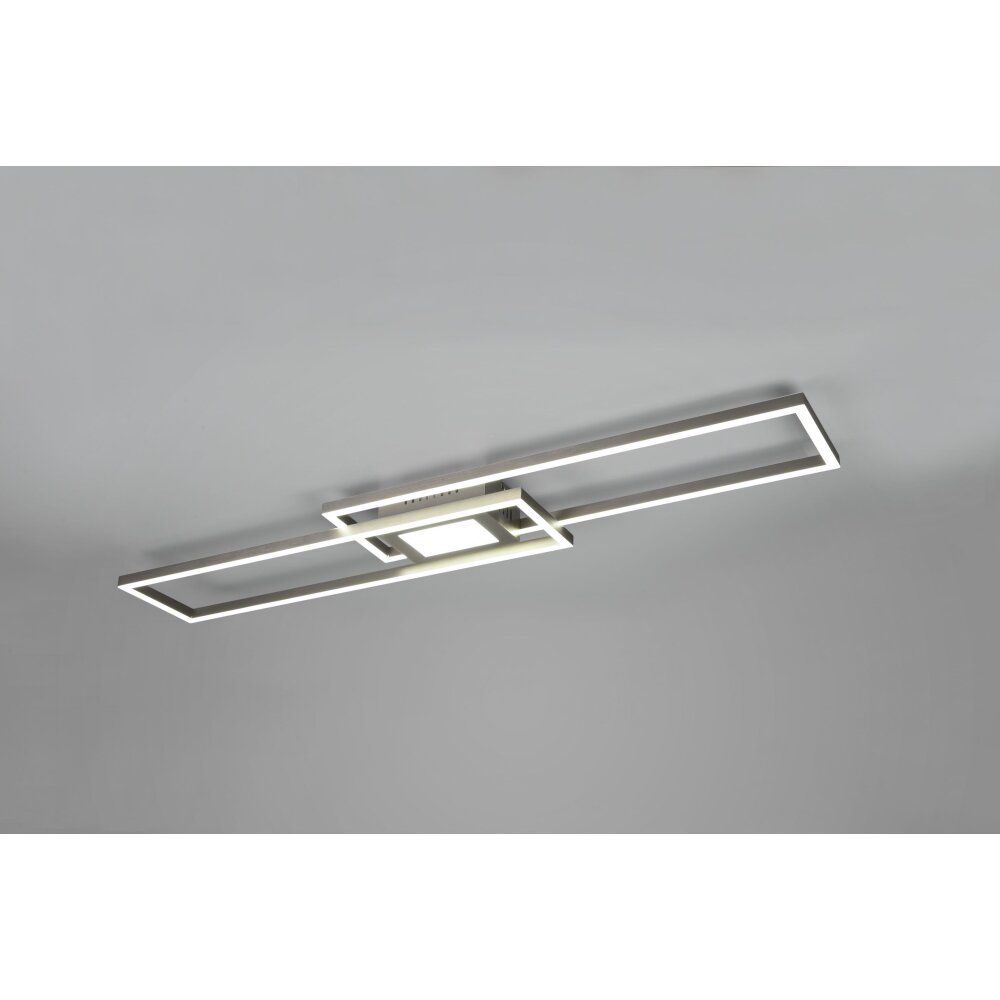 Trio Leuchten Ganado Deckenleuchte LED Nickel-Matt, 2-flammig, Fernbedienung, Farbwechsler main product photo