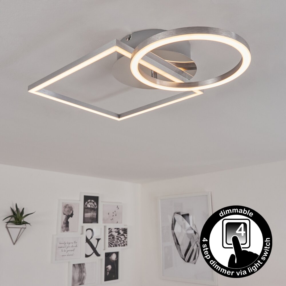 Buren Deckenleuchte LED Nickel-Matt, 1-flammig main product photo