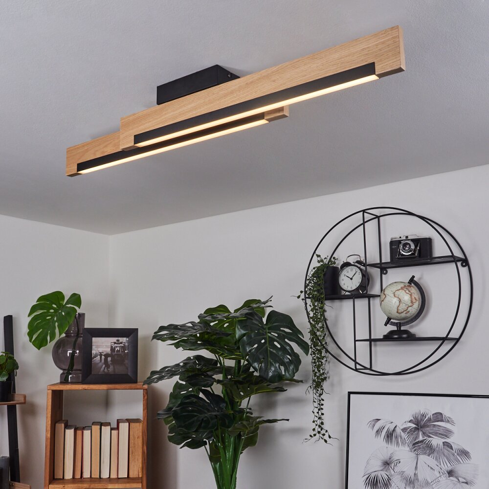Inzino Deckenleuchte LED Naturfarben, Schwarz, 2-flammig main product photo