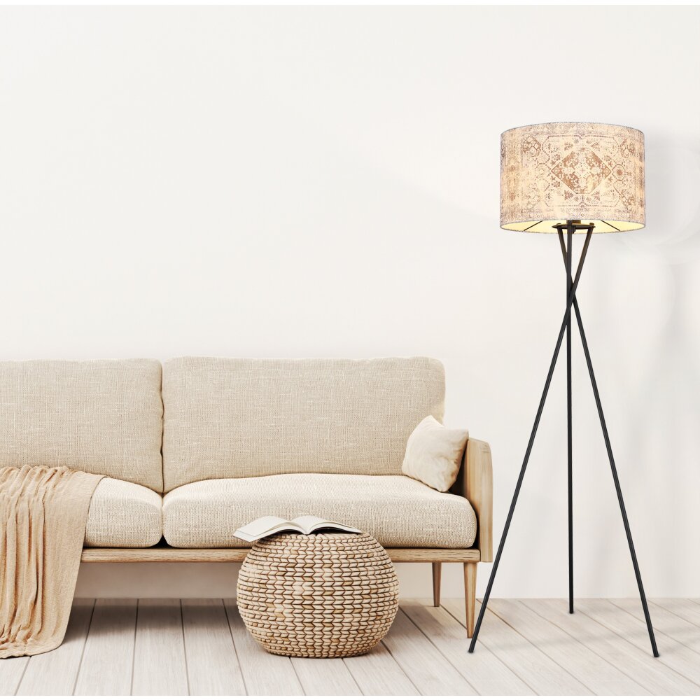 Globo GABRIELE Stehleuchte Schwarz, 1-flammig main product photo