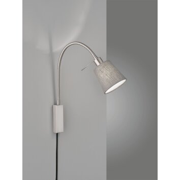 Fischer & Honsel Wolke Wandleuchte Nickel-Matt, 1-flammig