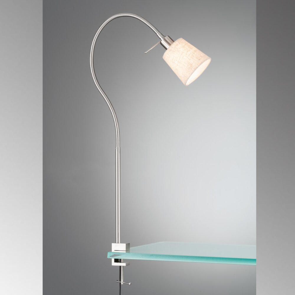 Fischer & Honsel Jam Klemmleuchte Nickel-Matt, 1-flammig main product photo