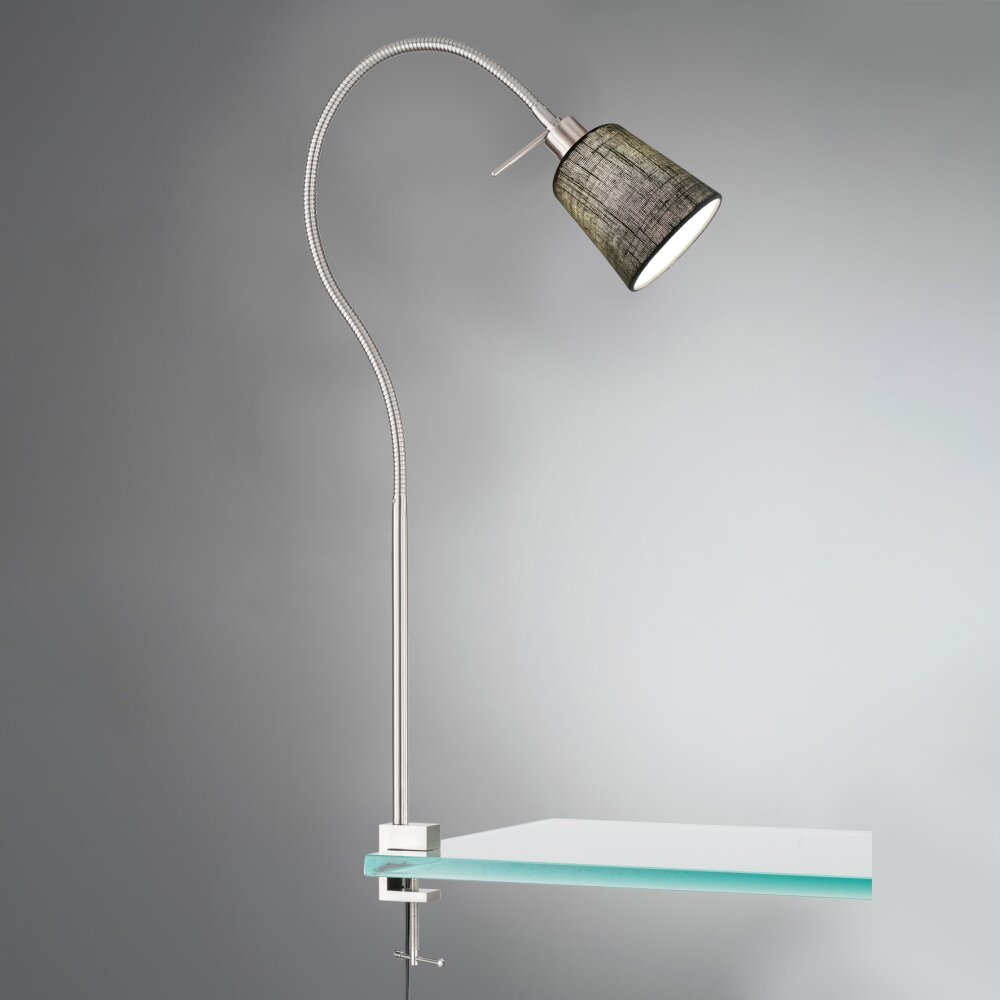 Fischer & Honsel Jam Klemmleuchte Nickel-Matt, 1-flammig main product photo