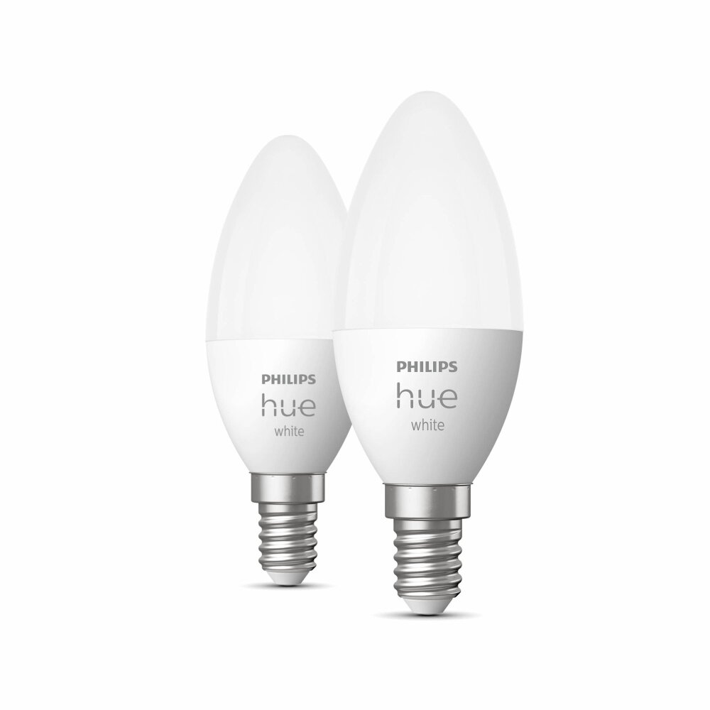 Philips Hue White 2er Set LED E14 5,5 Watt 2700 Kelvin 470 Lumen main product photo