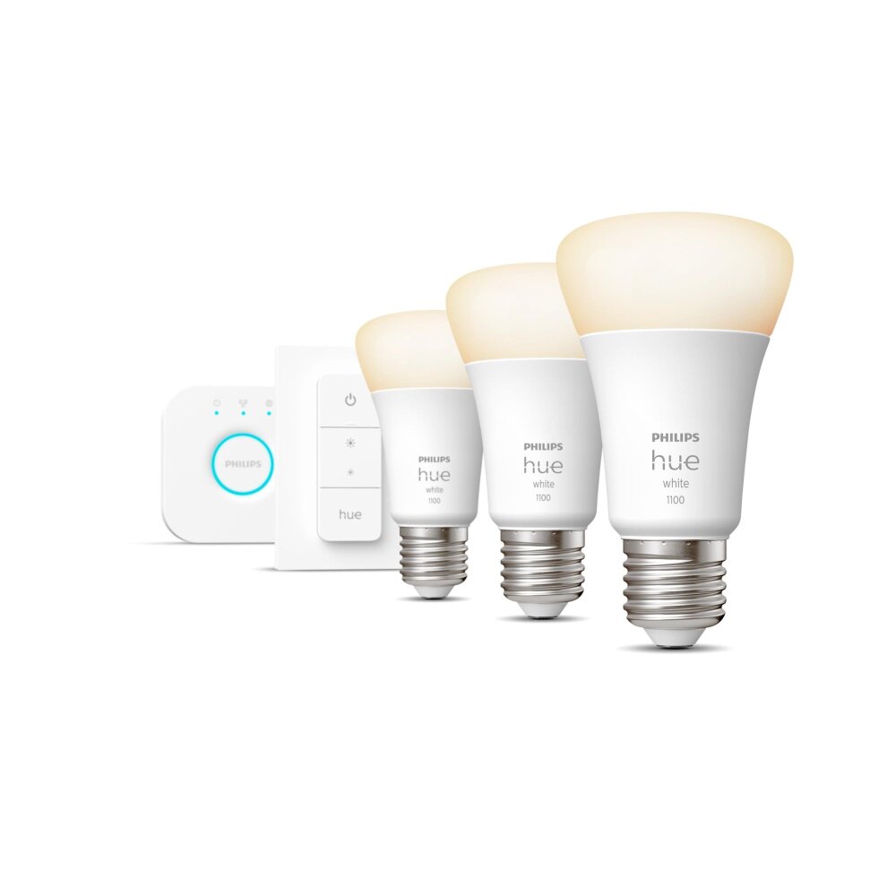 Philips Hue White 3er Set LED E27 9,5 Watt 2700 Kelvin 1055 Lumen main product photo