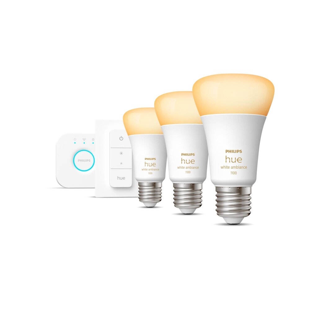 Philips Hue White Ambiance 3er Set LED E27 8 Watt 2200 - 6500 Kelvin 806 Lumen main product photo