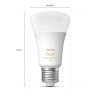 Philips Hue White Ambiance 4er Set LED E27 6 Watt 2200 - 6500 Kelvin 570 Lumen