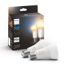 Philips Hue White Ambiance 2er Set LED E27 8 Watt 2200 - 6500 Kelvin 806 Lumen