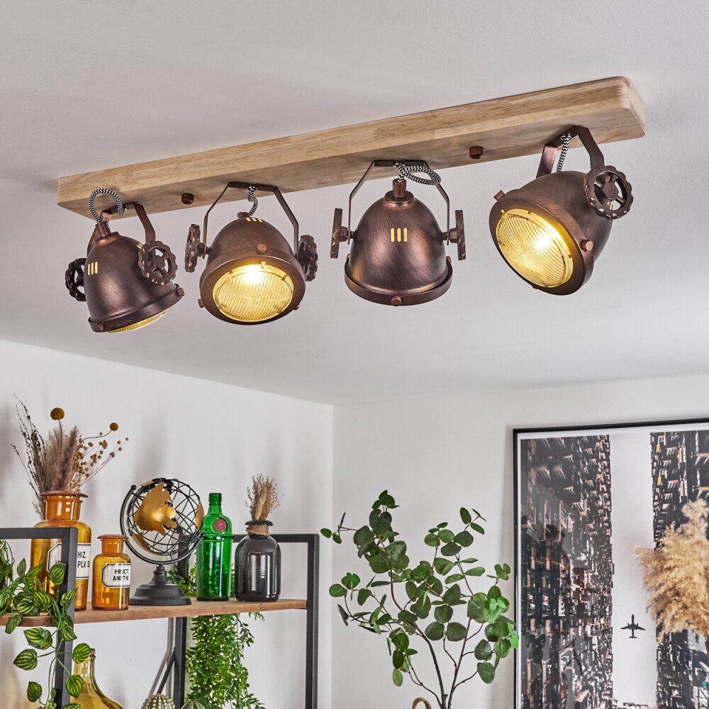 Herford  Deckenleuchte Bronze, Naturfarben, 4-flammig main product photo