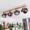 Herford  Deckenleuchte Bronze, Naturfarben, 4-flammig Herford  Deckenleuchte Bronze, Naturfarben, 4-flammig