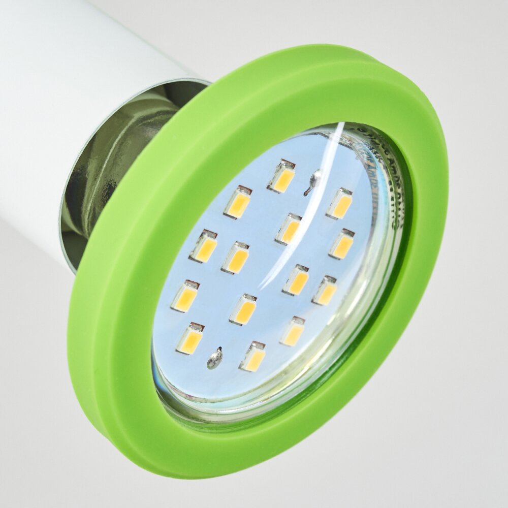 Cabri  Deckenleuchte LED Chrom, Grün, Weiß, 1-flammig