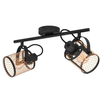 Eglo Leuchten DELLOW Deckenleuchte Schwarz, 2-flammig Eglo Leuchten DELLOW Deckenleuchte Schwarz, 2-flammig