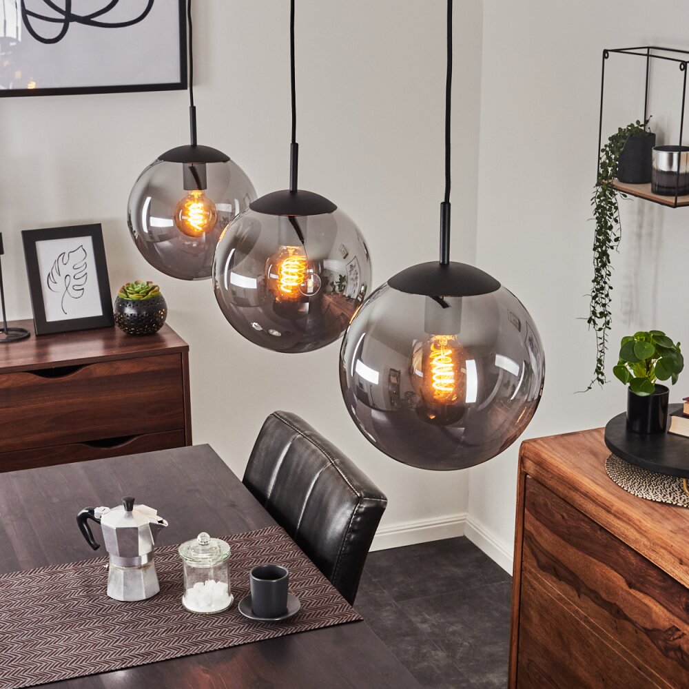 Doussal Pendelleuchte Schwarz, 3-flammig main product photo