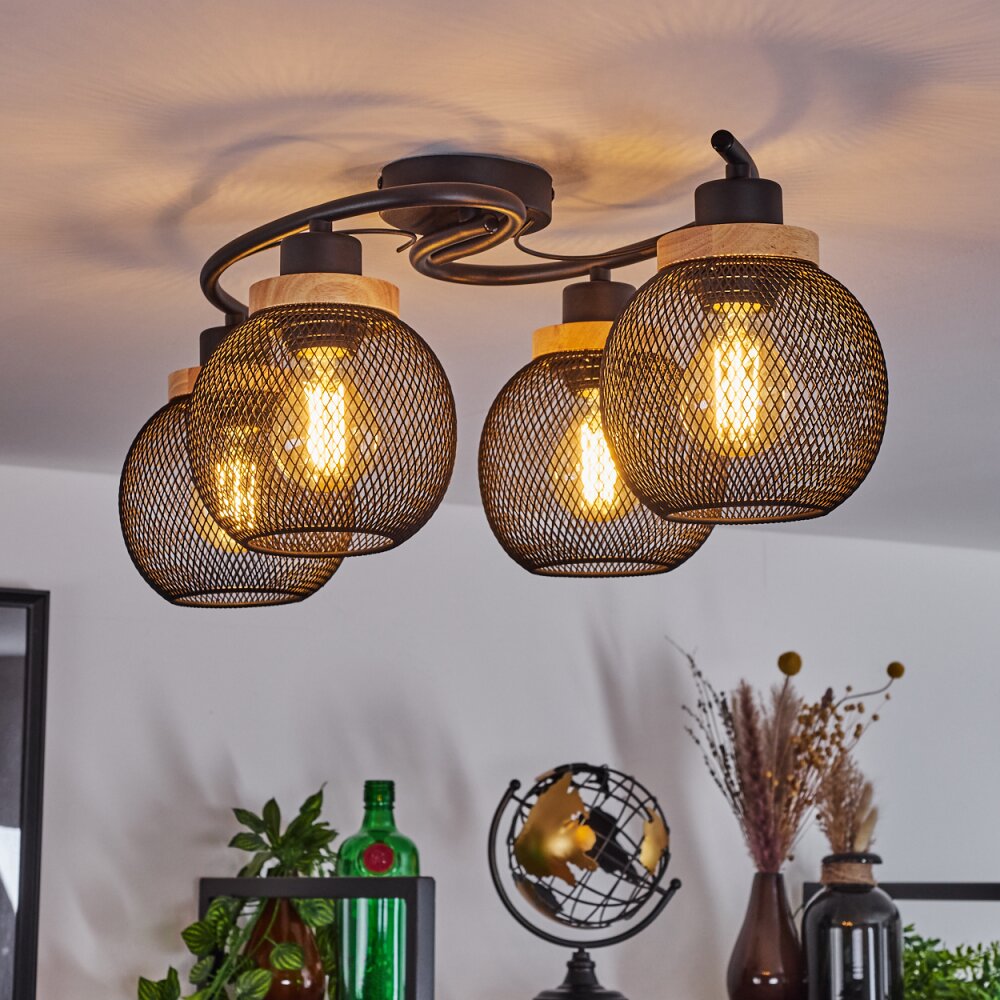 Reiden Deckenleuchte Schwarz, 4-flammig main product photo