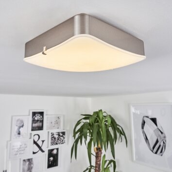 Hutton  Deckenleuchte LED Nickel-Matt, 1-flammig