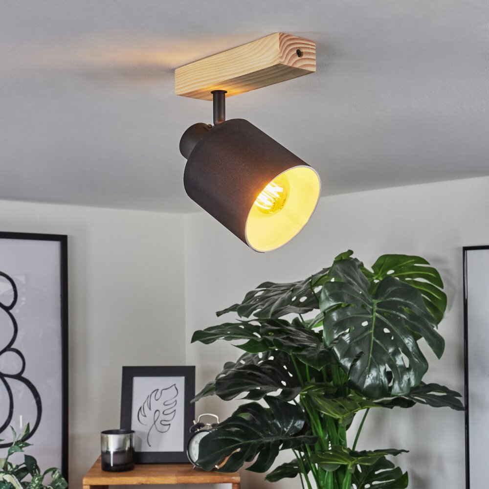Sumlili Deckenleuchte Naturfarben, Schwarz, 1-flammig main product photo