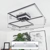 Lithgow  Deckenleuchte LED Schwarz, 2-flammig, Fernbedienung, Farbwechsler