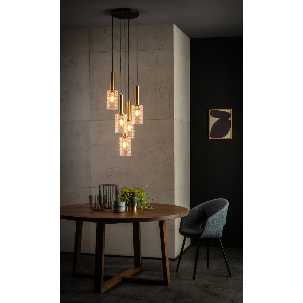 Lucide CORALIE Pendelleuchte Messing, 5-flammig main product photo