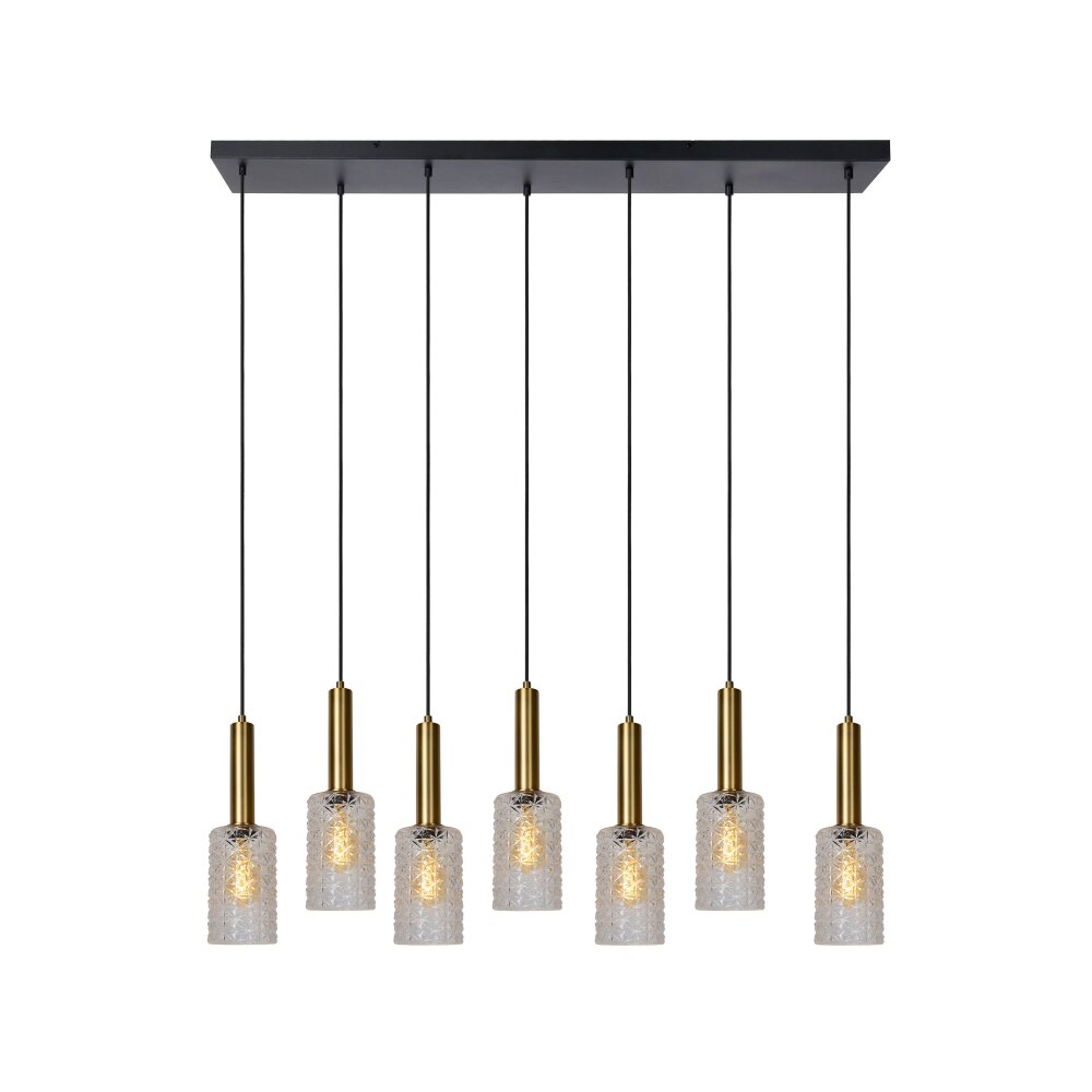 Lucide CORALIE Pendelleuchte Messing, 7-flammig main product photo