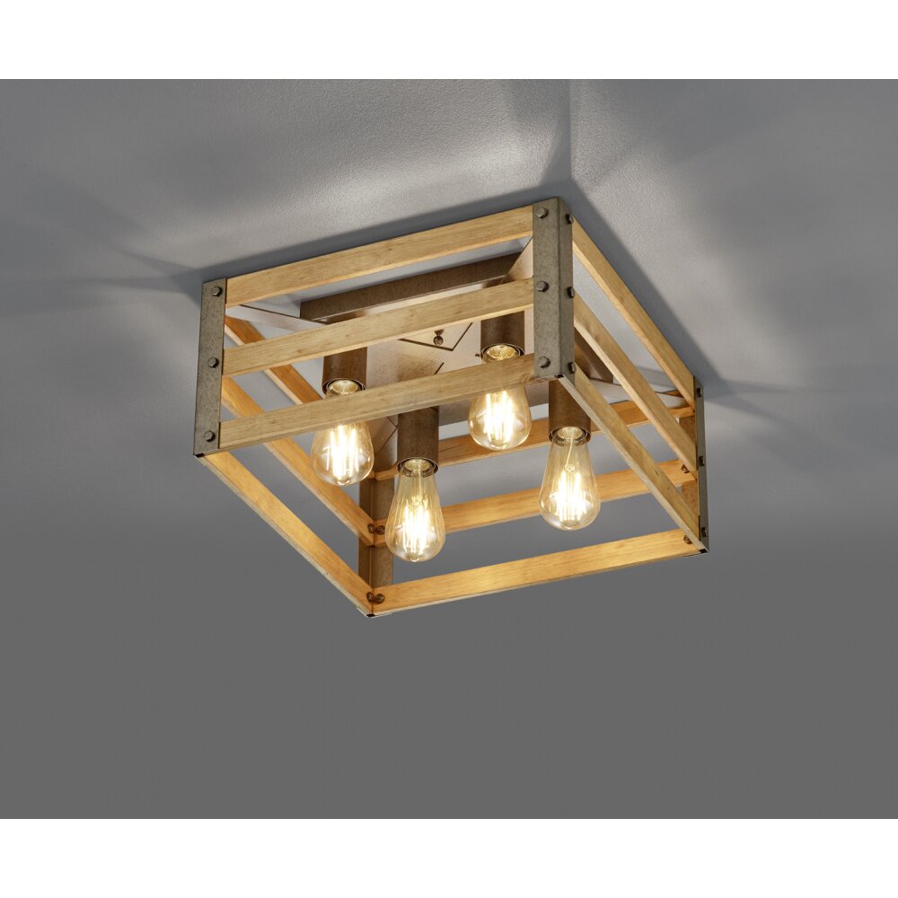 Trio Leuchten KHAN Deckenleuchte Silber, 4-flammig main product photo