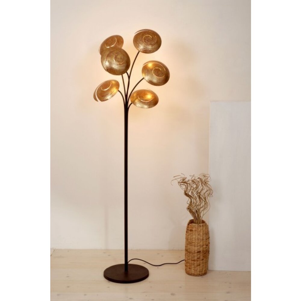 Holländer NUVOLA Stehleuchte Braun, Gold, Schwarz, 6-flammig main product photo
