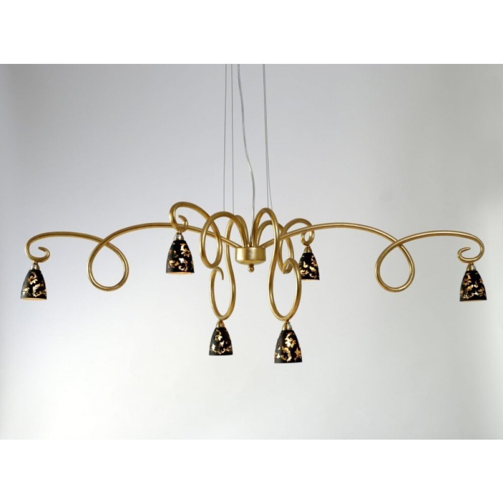Holländer ALICE FIORIRE Hängeleuchte Gold, 6-flammig main product photo