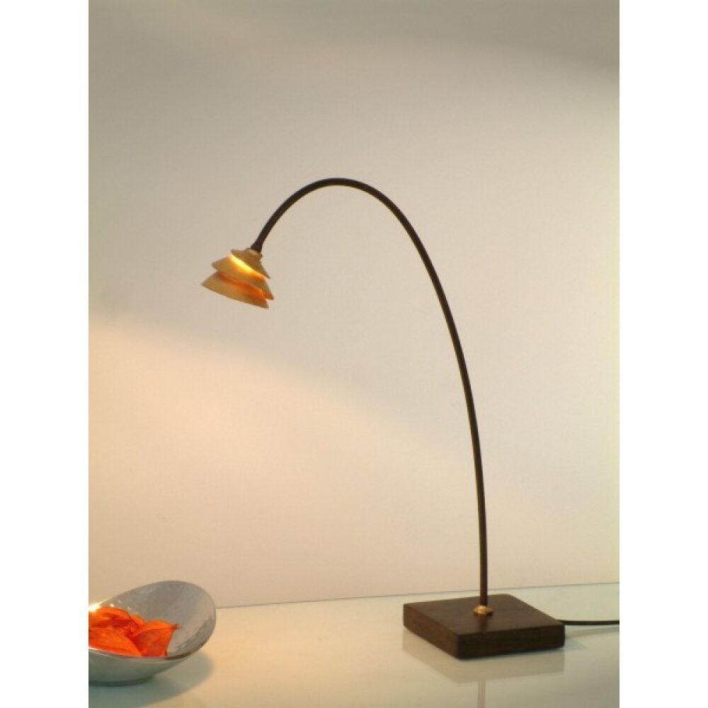 Holländer SNAIL TWO Tischleuchte Braun, Gold, 1-flammig main product photo