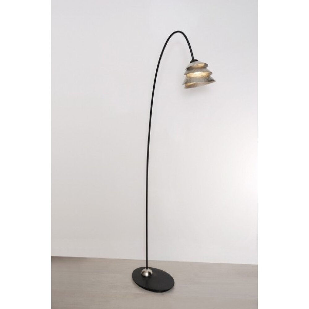 Holländer SNAIL ONE Stehleuchte Schwarz, Silber, 1-flammig main product photo