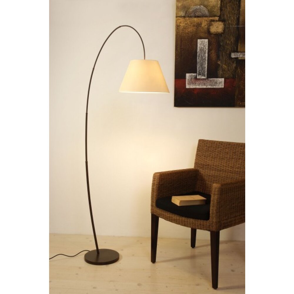 Holländer BAMBUS ARCO Bogenleuchte Braun, Schwarz, 1-flammig main product photo