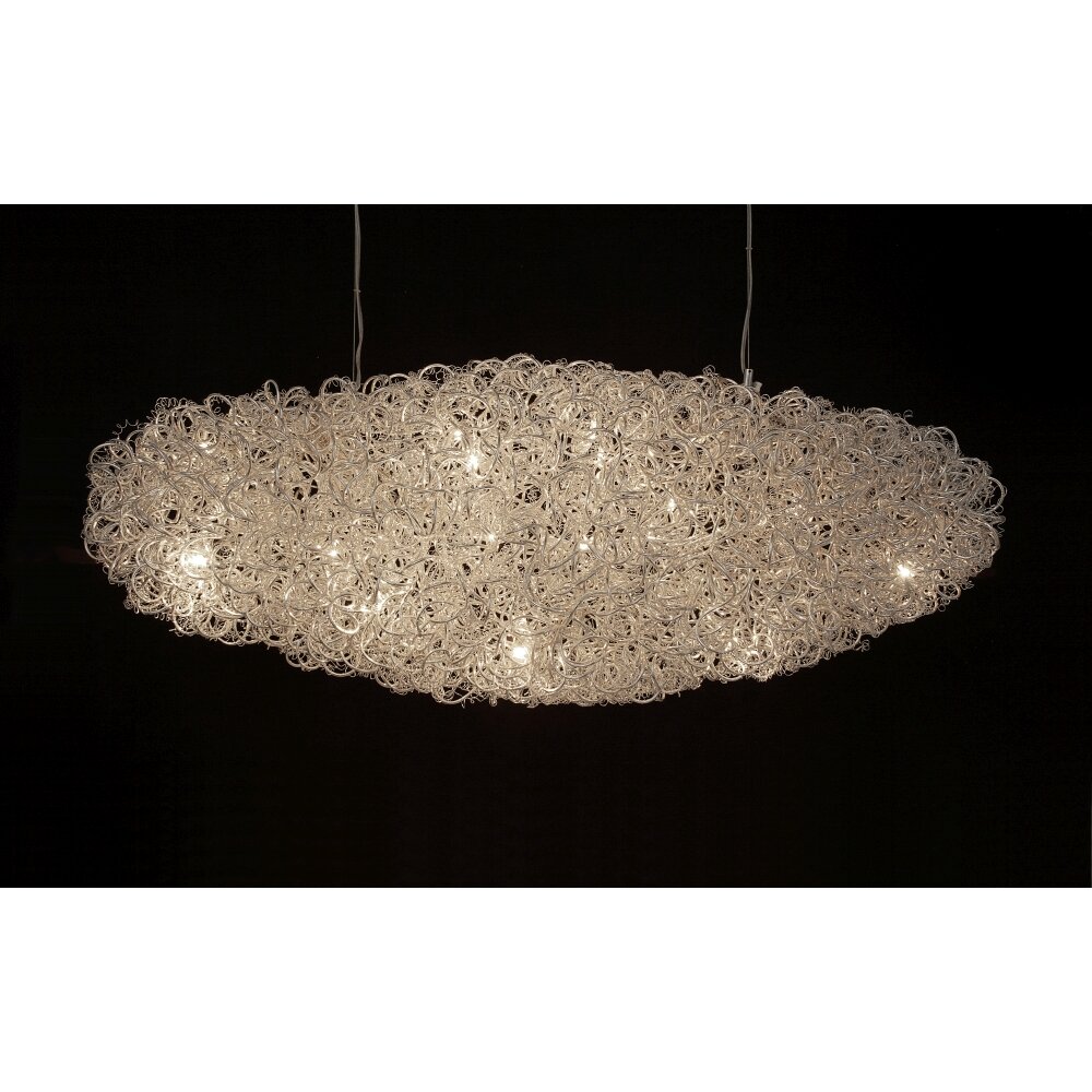 Holländer DIRIGIBILE OVAL Hängeleuchte Silber, 20-flammig main product photo