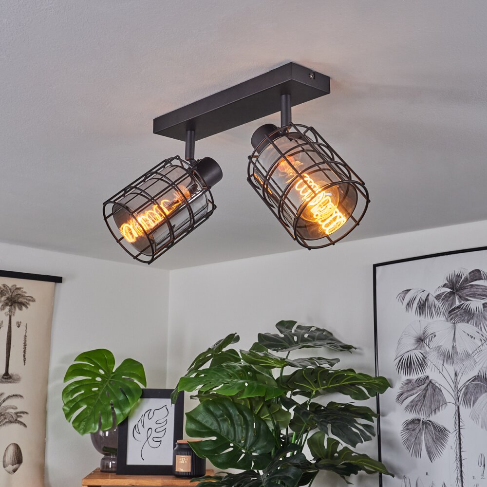 Lungernsee Deckenleuchte Schwarz, 2-flammig main product photo