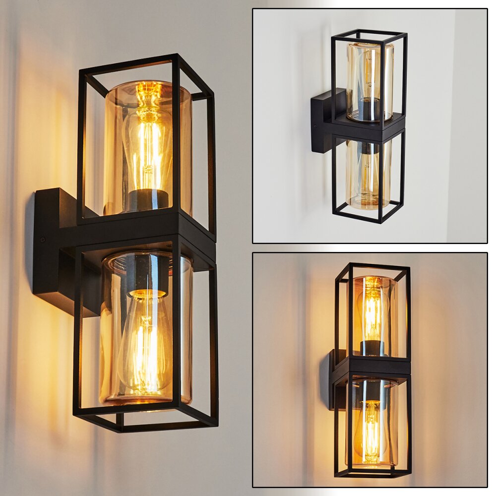 Palanga Außenwandleuchte Schwarz, 2-flammig main product photo