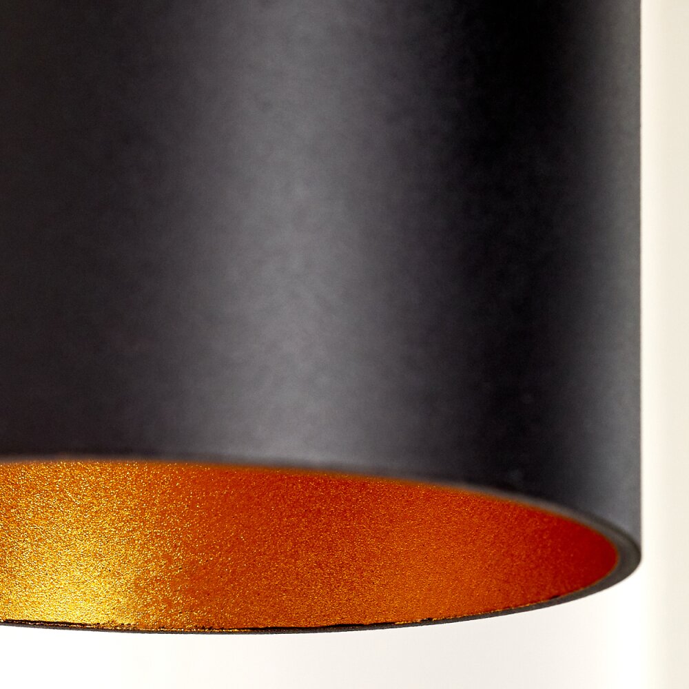 Letsbo Wandleuchte Schwarz-Gold, 1-flammig