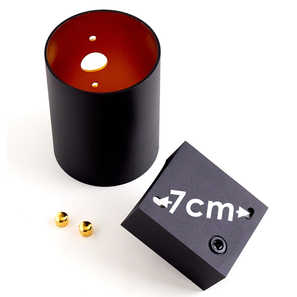 Letsbo Wandleuchte Schwarz-Gold, 1-flammig