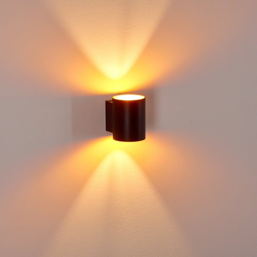 Letsbo Wandleuchte Schwarz-Gold, 1-flammig
